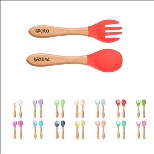 Baby Silicone Spoon Fork Set